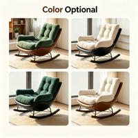 Fauteuil à bascule en bois pour la maison, inclinable et convertible en lit, pour le repos et les loisirs, style luxe léger et minimaliste, pour salon, balcon, cour et comme canapé de relaxation