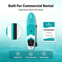 Papan SUP Tiup Drop Stitch - Desain Super Lebar untuk Yoga & Olahraga Air, Unisex, Digunakan di Danau & Sungai