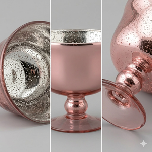 Bol décoratif en verre rose sur piédestal, plat à compote sur pied, style vintage, bonbonnière pour centre de table de mariage, décoration de table à domicile - Product Image 5