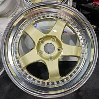 Jantes forgées personnalisées en or, 2 pièces, 5x114.3 5x120 5x108 5x127 4x100 5x112 pour Meister S1 Honda BMW Toyota