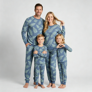 Conjuntos de Pijamas Familiares a Juego OEM y ODM, Ropa de Bambú para el Hogar, Fabricación de Conjuntos de Ropa para Toda la Familia - Product Image 3