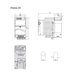 Variateur de fréquence VFD série E, modèle VFD004E21A, 0,4 kW, 0,5 CV, 230 V CA, 2,5 A, en stock – Meilleures ventes - Product Image 5