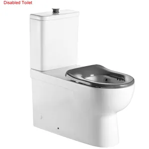 2023 Hot Sell Australia Standard Rimless Two Piece Comfort Handicapped Disabled Back To Wall Toilet