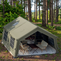 Tente de camping gonflable grande taille 17,2 m², 4 saisons, tissu Oxford imperméable, portable, installation rapide, pour 4 à 6 personnes, tente familiale d'extérieur