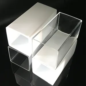 Yishun Wholesale Clear And Milky White Color Square Pmma Pipe Plastic Acrylic Rectangle Tube