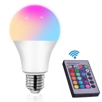 Changement de couleur RVB avec télécommande A50 A60 A70 A80 E26 E27 Base Multi Color LED RGBW Ampoule