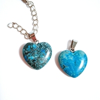 Collier DIY professionnel d'usine, pendentif cœur en turquoise bleue, plaqué or, papillon en unakite