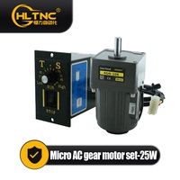 Moteur à induction à engrenages monophasé 110/220/380V 25W avec contrôleur de vitesse