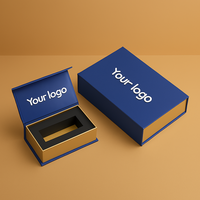 Coffret cadeau de rouge à lèvres noir or de luxe personnalisé avec insert en papier, boîte d'emballage de rouge à lèvres avec logo