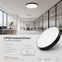 Plafonniers LED modernes personnalisables en noir, or et blanc, hauteur 60 mm, ultra-minces, 100 lm/W, CE RoHS, 500 mm, pour bureau et maison