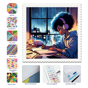 Kit de <span class=keywords><strong>Pintura</strong></span> de Diamantes 5D, Decoración Navideña, Arte Mural Moderno para el Hogar, Personalizable, Envío Directo, MOQ Bajo - Product Image 1