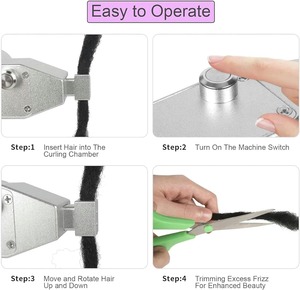 Machine à Dreads <span class=keywords><strong>Électrique</strong></span> Nouvelle Génération Améliorée, Machine à Tresses Portable pour Cheveux Humains, Outil de Tressage au <span class=keywords><strong>Crochet</strong></span> pour Dreadlocks - Product Image 5