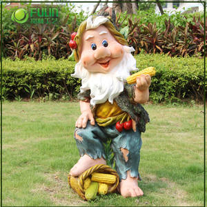 Statue de gnome de jardin en polyrésine grandeur nature, <span class=keywords><strong>nains</strong></span> en plein air, rassemblés dans un cerisier, pour parc, centre commercial, décoration de sculpture de dessin animé artificielle - Product Image 3