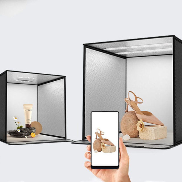 Led Light Boxes For Softbox Photo Tent With Pvc Background Kit Photography Studio Accessories For Shooting & Vlogging