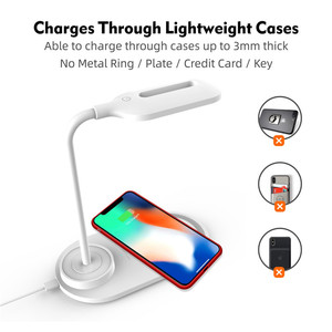 Phòng ngủ văn phòng Bàn Cạnh Giường ngủ bàn <span class=keywords><strong>LED</strong></span> nghiên cứu ánh sáng ban đêm đèn điện thoại di động thông minh sạc không dây - Product Image 5