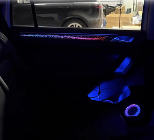 SJC Dynamic Star 12V 3-5W Lumière ambiante pour VW <span class=keywords><strong>Tiguan</strong></span> L <span class=keywords><strong>2022</strong></span>-2025 Contrôle d'écran Éclairage intérieur Accessoires de mise à niveau - Product Image 3