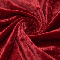 Tissu de rideau occultant anti-boulochage en velours de Dubaï, ignifuge, uni, tricoté chaîne, pour ameublement et textile de maison, vente en gros d'usine