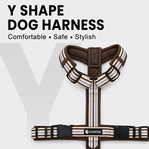 Arnés en Y para perro con diseño de lunares, minimalista, con anillas en D delanteras y traseras, anilla frontal, antipull, para galgos - Product Image 2
