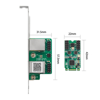 Tarjeta Ethernet Dual Gigabit Lekuo M.2 B+M Key RTL8111H PCIe X1 Interna con Cable para PC Industrial y Sistemas NAS Integrados en Stock