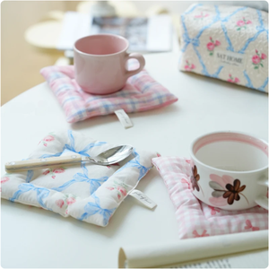 مفارش قماشية قطنية بنقوش لطيفة، وسادات عازلة، مفارش طاولة، إكسسوارات منزلية للمطبخ للأكواب - Product Image 5