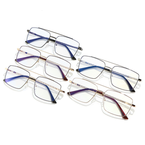 2025 kim loại đôi cầu quang khung cho nam giới kinh doanh cổ điển phong cách kính Khung thời trang Kính mắt <span class=keywords><strong>Frames</strong></span> - Product Image 4