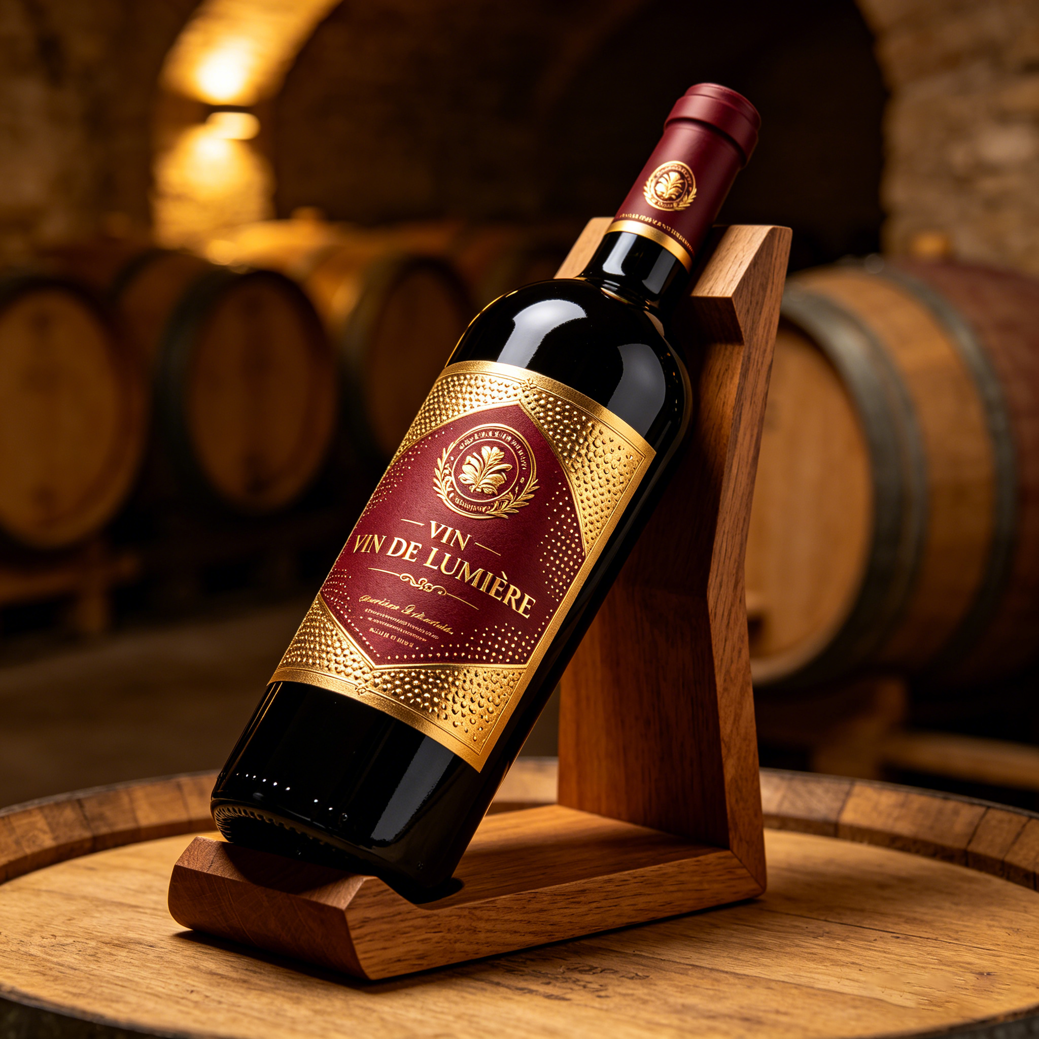 Custom Luxury Waterproof Wine Bottle Label 3D Embossed Texture Spot UV Gold Foil Logo Printed Beverage Packaging Stickers
