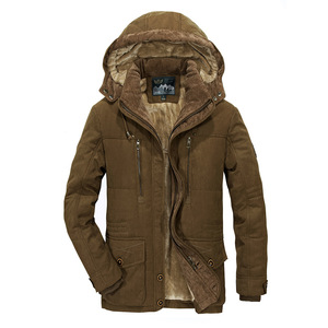 Wind breaker Thick Plus Size Parka Mäntel Winter Warme Jacke Herren Fleece Mantel Lange Parkas - Product Image 4