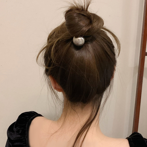 Élastique à cheveux élégant en or brossé, fait main, haute élasticité, <span class=keywords><strong>pour</strong></span> femmes, <span class=keywords><strong>accessoire</strong></span> <span class=keywords><strong>pour</strong></span> <span class=keywords><strong>chignon</strong></span> <span class=keywords><strong>bas</strong></span> ou coiffure arrière - Product Image 4