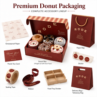 Boîte à desserts personnalisée à 6 compartiments, boîte à donuts, emballage en papier pour pâtisserie, boîtes cadeaux, doublures résistantes à la graisse, boîte à biscuits en papier