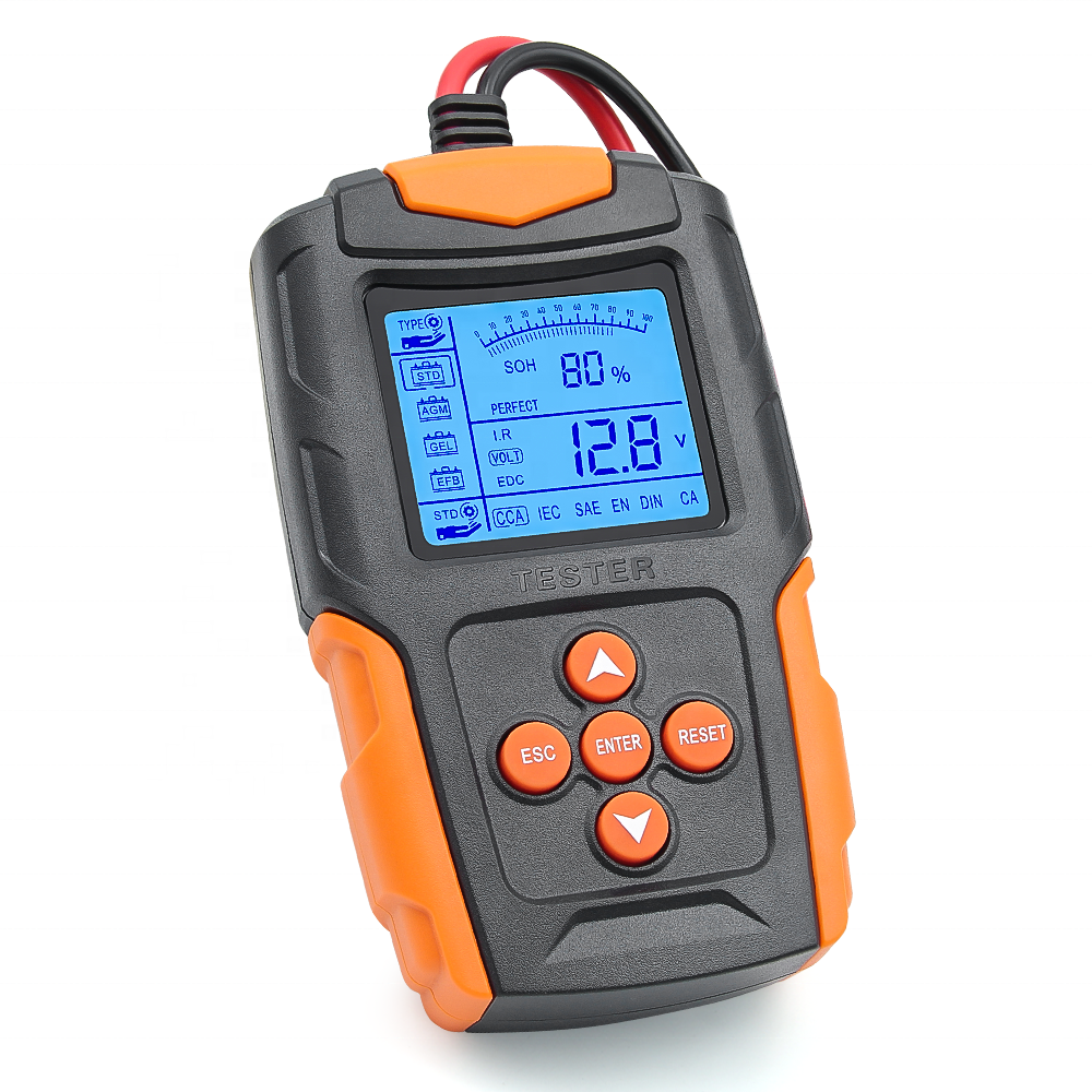 FOXSUR FBT 200 Battery Tester - Intelligent 12V/24V Analyzer for