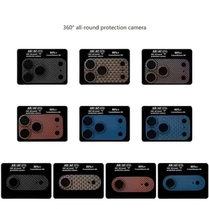 Phim bảo vệ <span class=keywords><strong>camera</strong></span> điện thoại di động bằng nhựa năm 2025, phụ kiện di động, chất liệu sợi <span class=keywords><strong>carbon</strong></span> dành cho iPhone 17 Pro Max - Product Image 2
