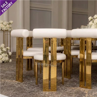 Décoration ovale de tissu de cadre de luxe d'acier inoxydable de dossier haut de conception simple pour des chaises d'événement de mariage