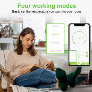 Termostato Intelligente Antela con Valvola di Riscaldamento, Controllo WiFi Alexa, Bianco, 2.4 GHz, Compatibile con App, Display della Temperatura - Product Image 6