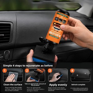 Lotion <span class=keywords><strong>de</strong></span> rénovation pour plastiques <span class=keywords><strong>de</strong></span> <span class=keywords><strong>voiture</strong></span>, pour restaurer <span class=keywords><strong>la</strong></span> brillance noire des pièces intérieures décolorées, produit d'entretien automobile fabriqué en Chine - Product Image 4