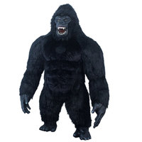 Masque facial King Kong personnalisable pour costume de mascotte de gorille gonflable, masque de mascotte d'animal de dessin animé en latex naturel pour adultes