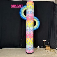 Colonne Gonflable LED Eclairage Pilier Gonflable, Tubes Lumineux Gonflables pour la Décoration