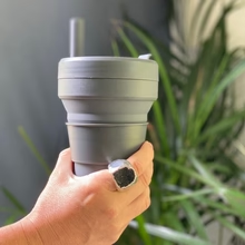 Ngoài Trời Biểu Tượng Tùy Chỉnh Màu Sắc Sinh Thái Thân Thiện Với Cốc Cầm Tay Tái Sử Dụng Cốc Cà Phê Gấp Đóng Mở Du Lịch Uống Có Thể Gập Lại Silicone - Product Image 4