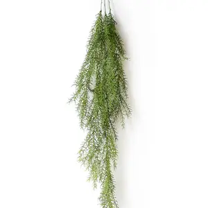 מלאכותי ירק שרכים צמחים גפנים שווא קיסוס תליית פרחי גפן אורן מחט קיר תליית סימולציה צמח לקיר מקורה