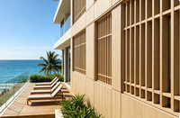 Panneau mural rainuré en WPC imperméable et anti-UV, revêtement mural extérieur en composite bois-plastique creux pour hôtel, bureau, ferme, façade