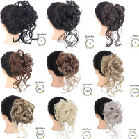WE16 Extensiones de Cabello Sintético con Pinza para Cola de Caballo, Moños Despeinados y Postizos para Mujer