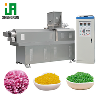 Ligne de production de riz nutritionnel artificiel à double extrudeur de qualité alimentaire, machine de traitement des grains de riz enrichis FRK