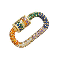 Fermoir à crochet en laiton plaqué or 18 carats de haute qualité VK106 pour la fabrication de bijoux, colliers, porte-clés, bracelets, accessoires de bricolage, 14,5*24,5 mm