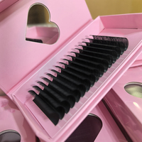 Extensions de cils en cachemire et soie de qualité supérieure en gros, fournitures, plateaux de cils individuels en velours, volume, étiquette privée, fabrication artisanale, coréen, PBT, CC