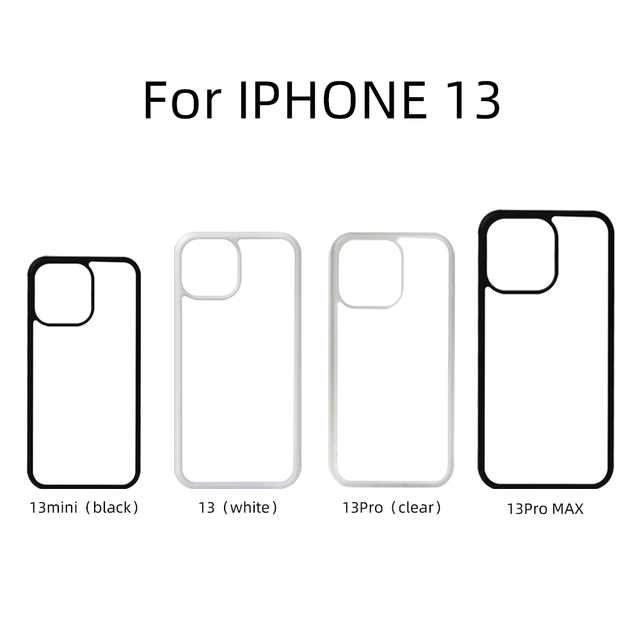 Subbank iPhone 13 14 Series Eco-Friendly DIY Custom Printed 2D TPU+PC Plastic Strong Protection Sublimation Blanks
