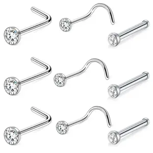 Yiwu DAICY bijoux de mode piercing bijoux bon marché anneau en forme de nez piercing bijoux nez piercing anneaux argent piercing de nez