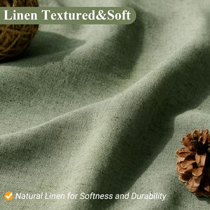 Lin neutre Boho ferme rustique Vintage pays printemps été thème bain <span class=keywords><strong>vert</strong></span> minimaliste <span class=keywords><strong>vert</strong></span> <span class=keywords><strong>sauge</strong></span> <span class=keywords><strong>rideau</strong></span> <span class=keywords><strong>de</strong></span> <span class=keywords><strong>douche</strong></span> - Product Image 3