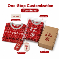 Pyjama de Noël personnalisé rouge flocon de neige nordique, ensemble assorti pour la famille, vêtements de nuit en polyester pour hommes, femmes et enfants, livraison directe POD MOQ 1PC