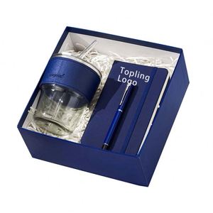 Ensemble de tasses à café personnalisées avec logo, série bleu foncé, pour cérémonie d'ouverture, cadeau d'entreprise pratique, avec logo dans un coffret cadeau haut de gamme - Product Image 4