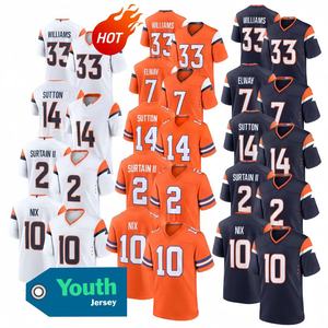 Maglie da Football Americano di Alta Qualità per Giovani e Bambini, Denver 10 Bo Nix 2 Patrick Sultan-II, Cucite - Product Image 1