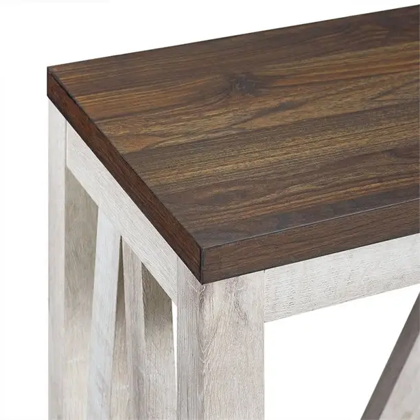 Table de meubles de maison pour salon intérieur Tables en bois de sapin blanc Table console pour couloir en bois